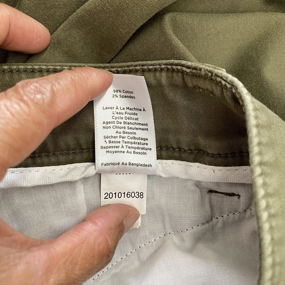 Talbots Straight Leg Long Chino Pants Women’s Size 8 Preppy Moss Green Tall - Picture 6 of 14
